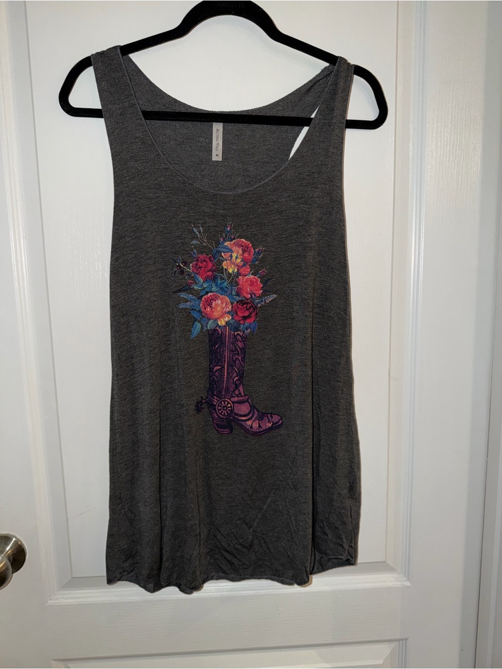 Cowboy boot tunic tank top